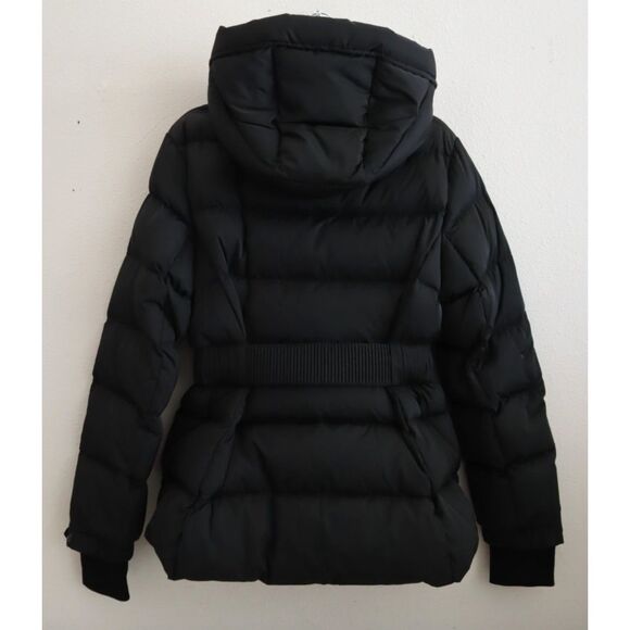 Soia & Kyo Revolve Women Sz M Black Gianna Belted Down Filled Puffer Jacket - Picture 2 of 16